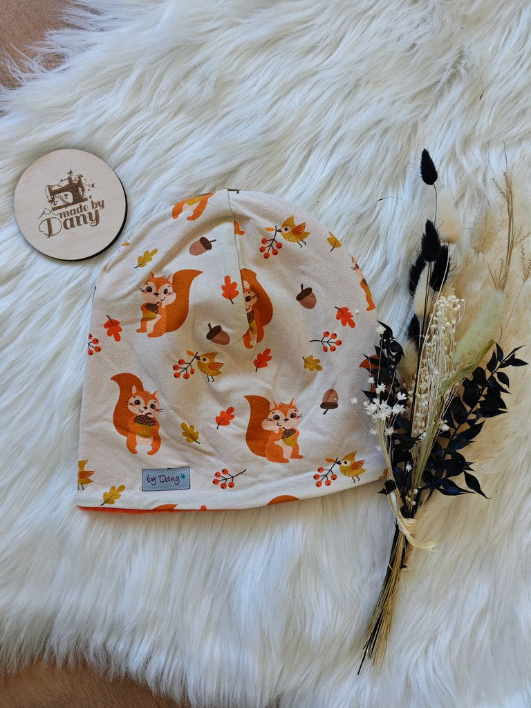 Beanie innen gefüttert Eichhörnchen ca. 50 cm