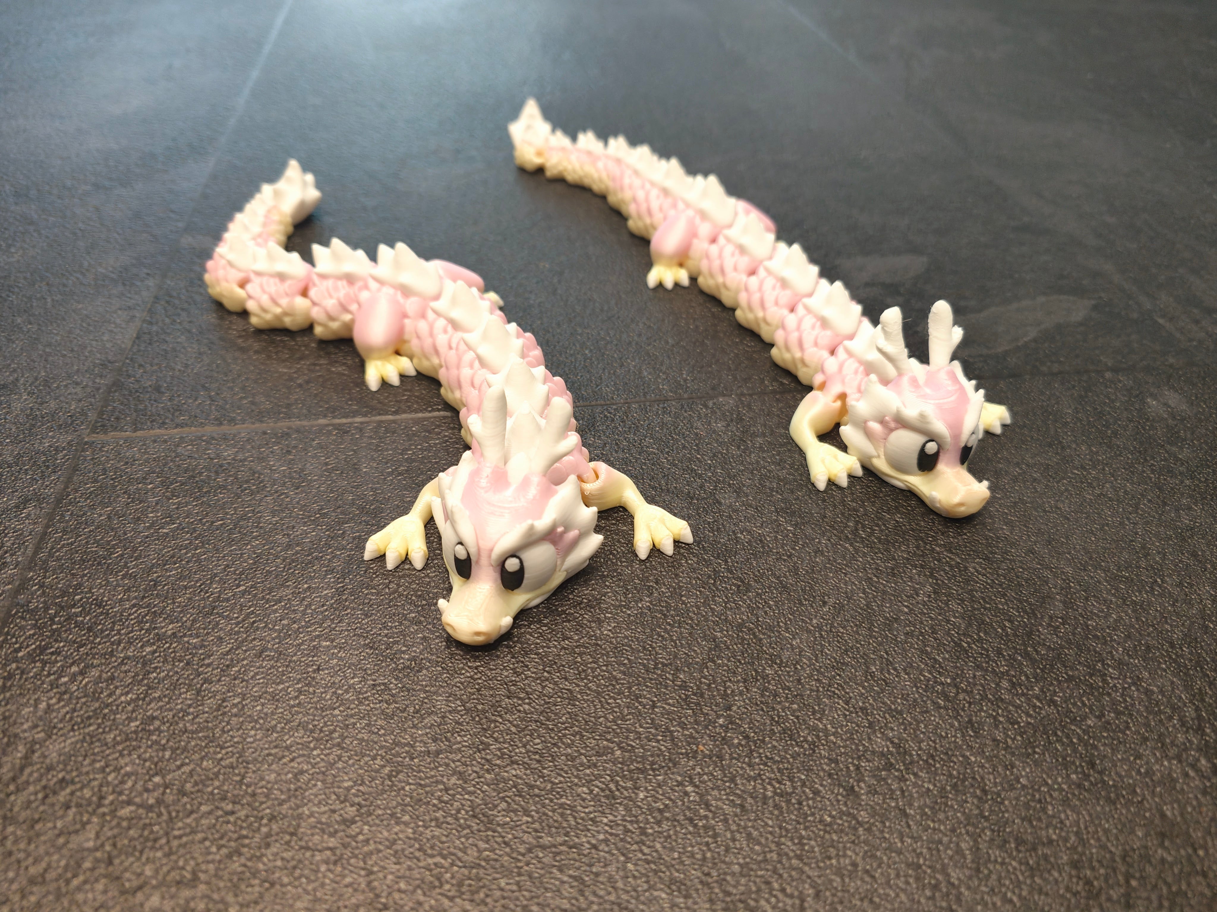 Long Drache gelb rosa