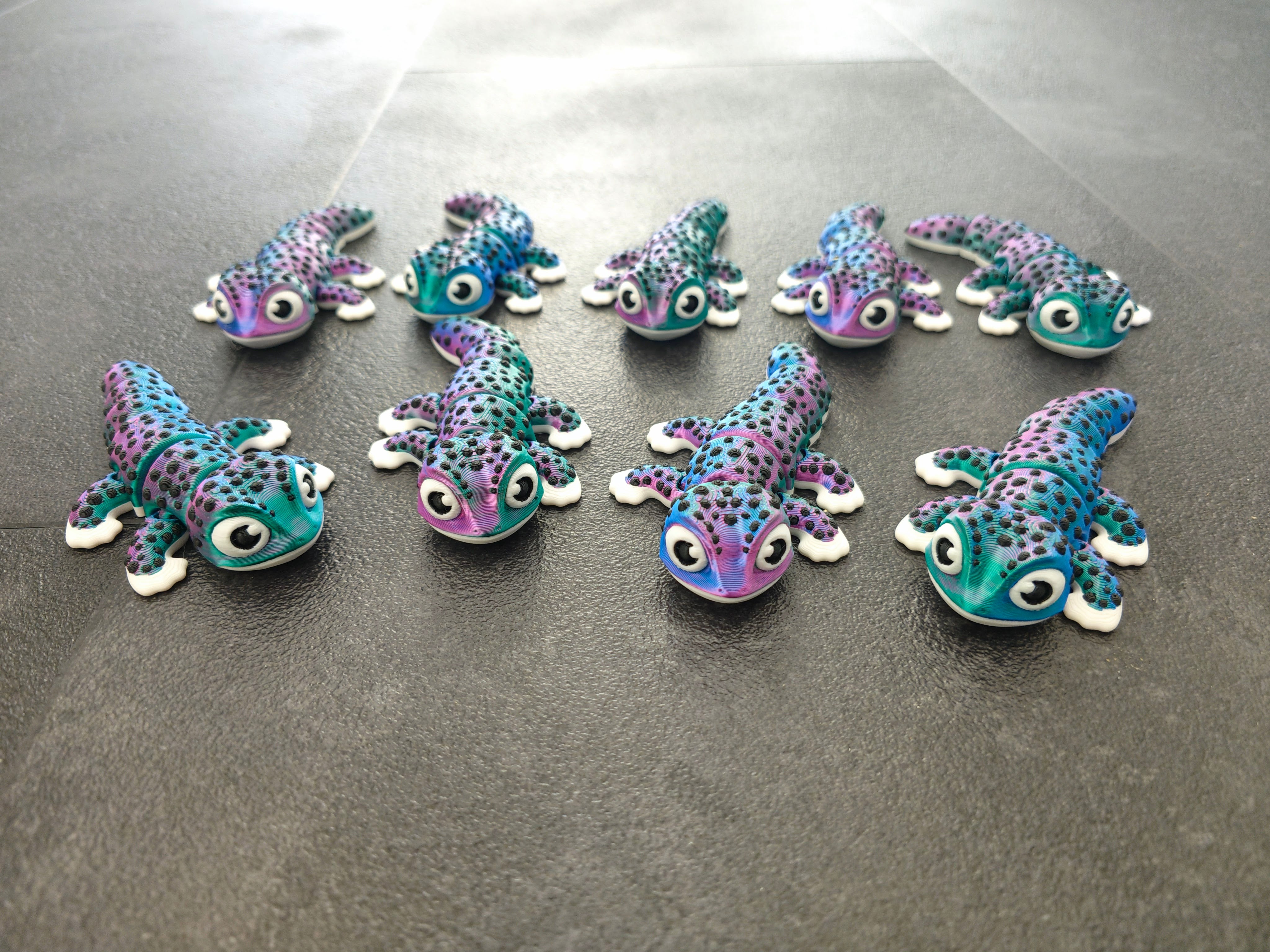 Gecko rot,blau,grün