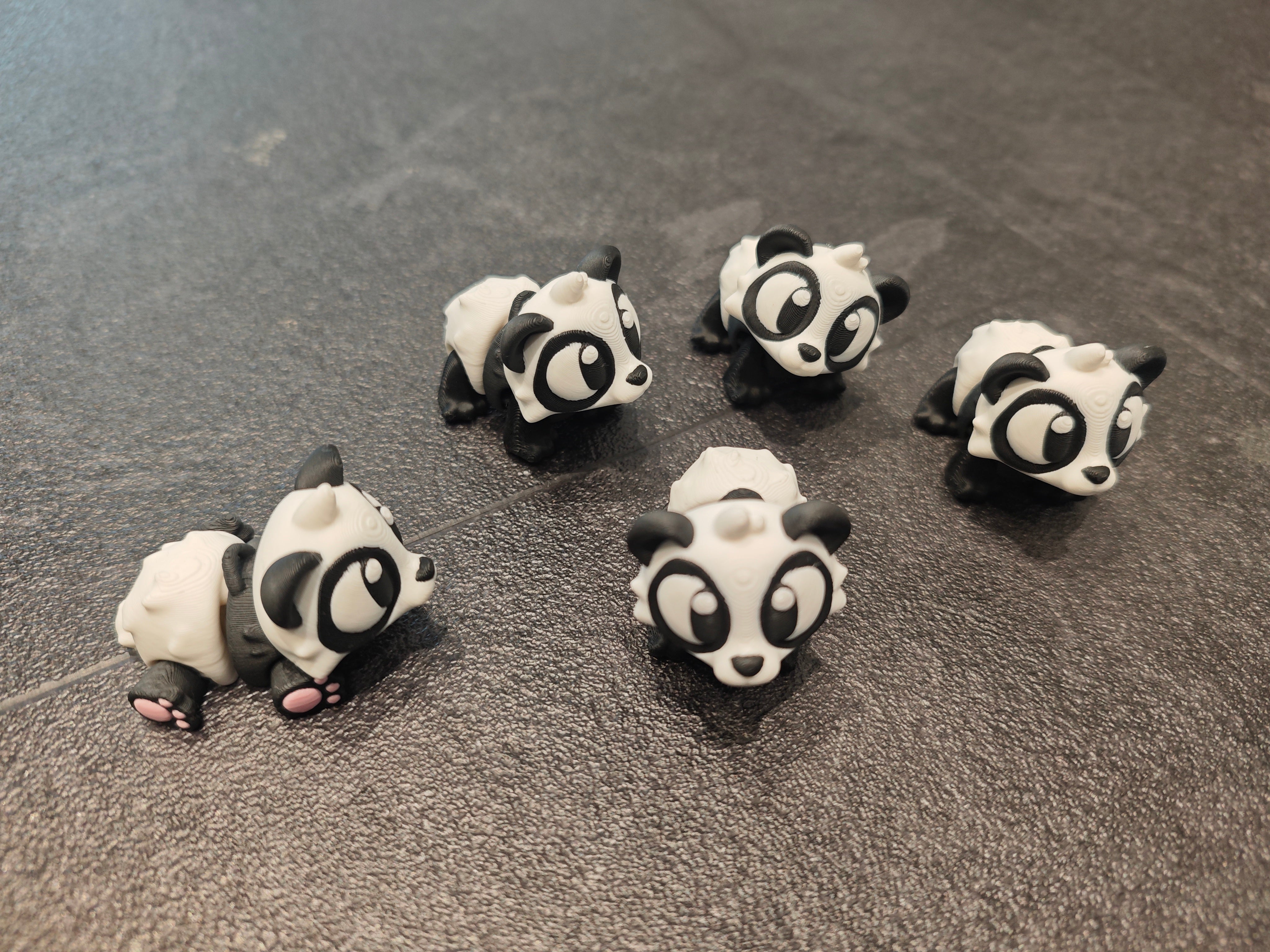 Schlüsselanhänger Panda rosa Pfote