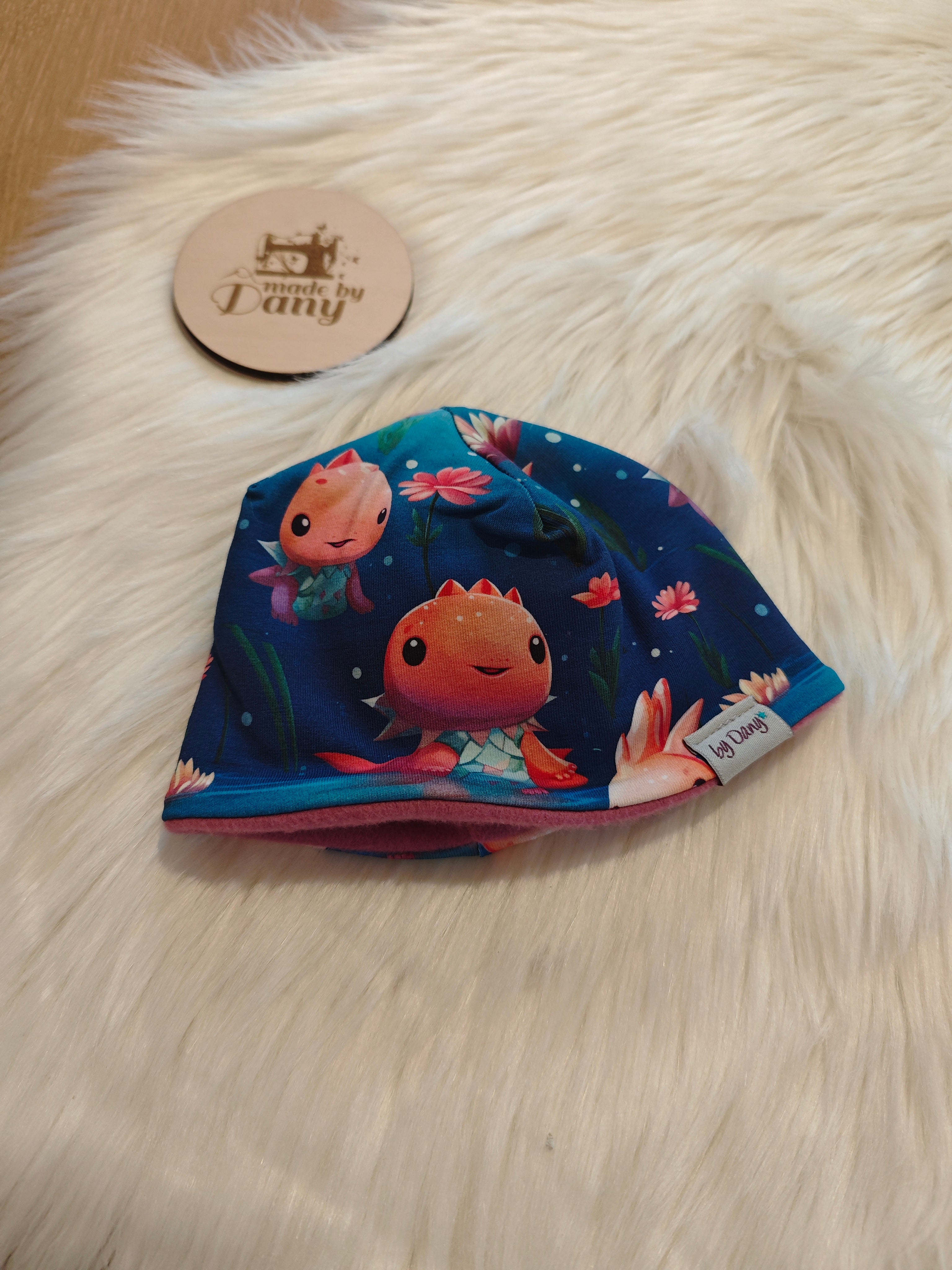 Mütze Jersey süsse Axolotl ca. 37-38 cm