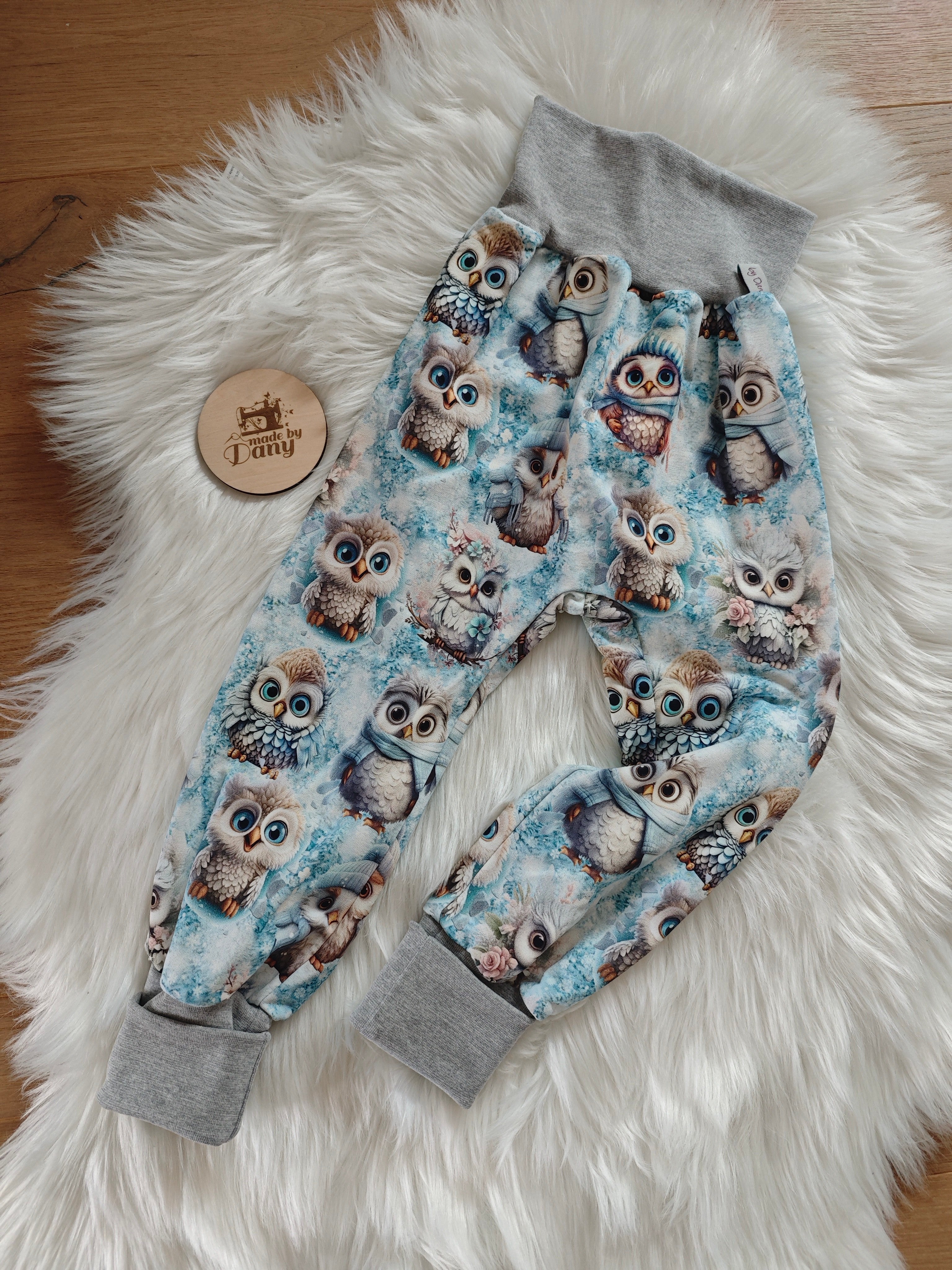 Pumphosen lang Eule mit Schal und Mütze 122