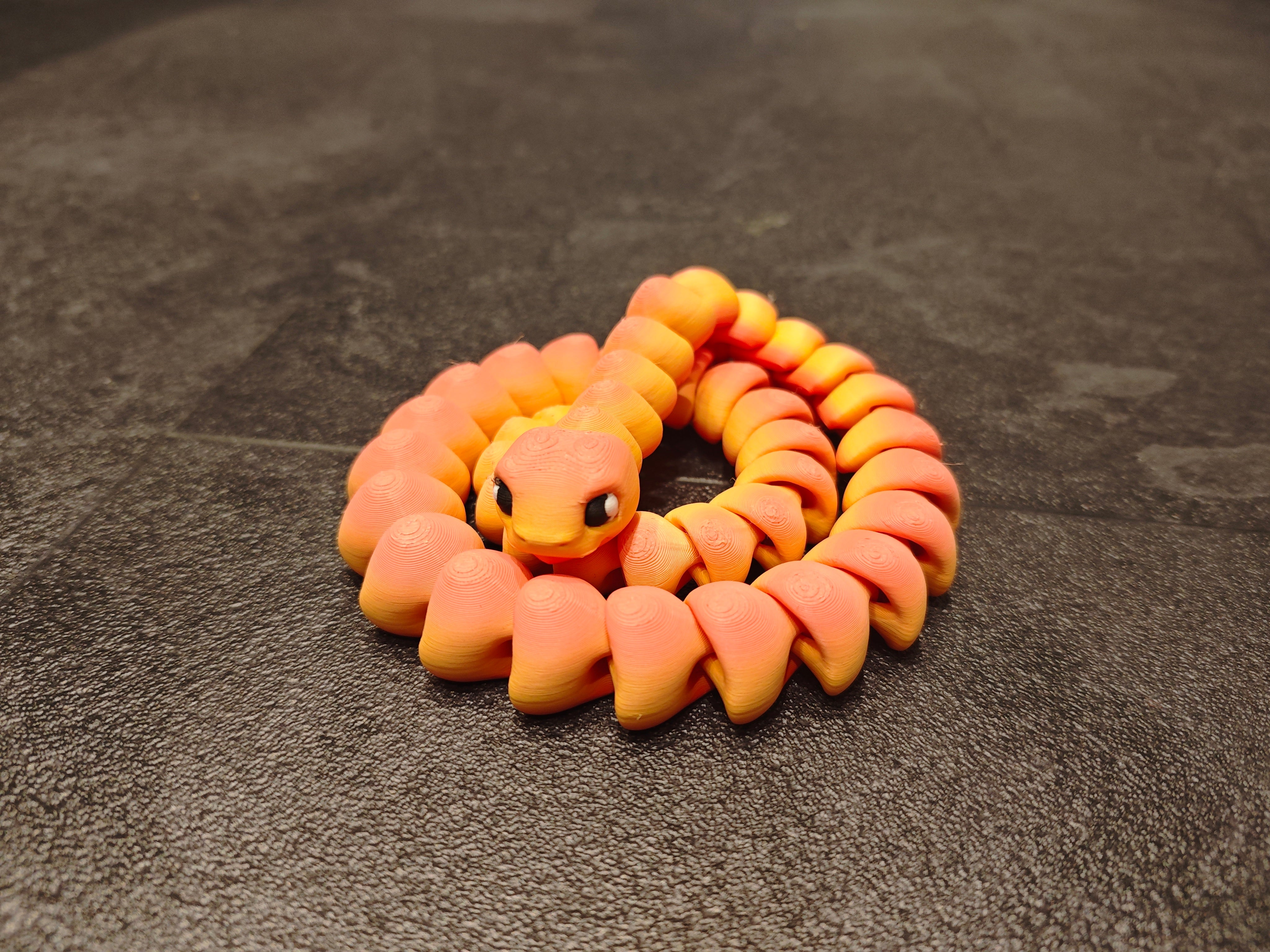 Schlange Fall orange–rot