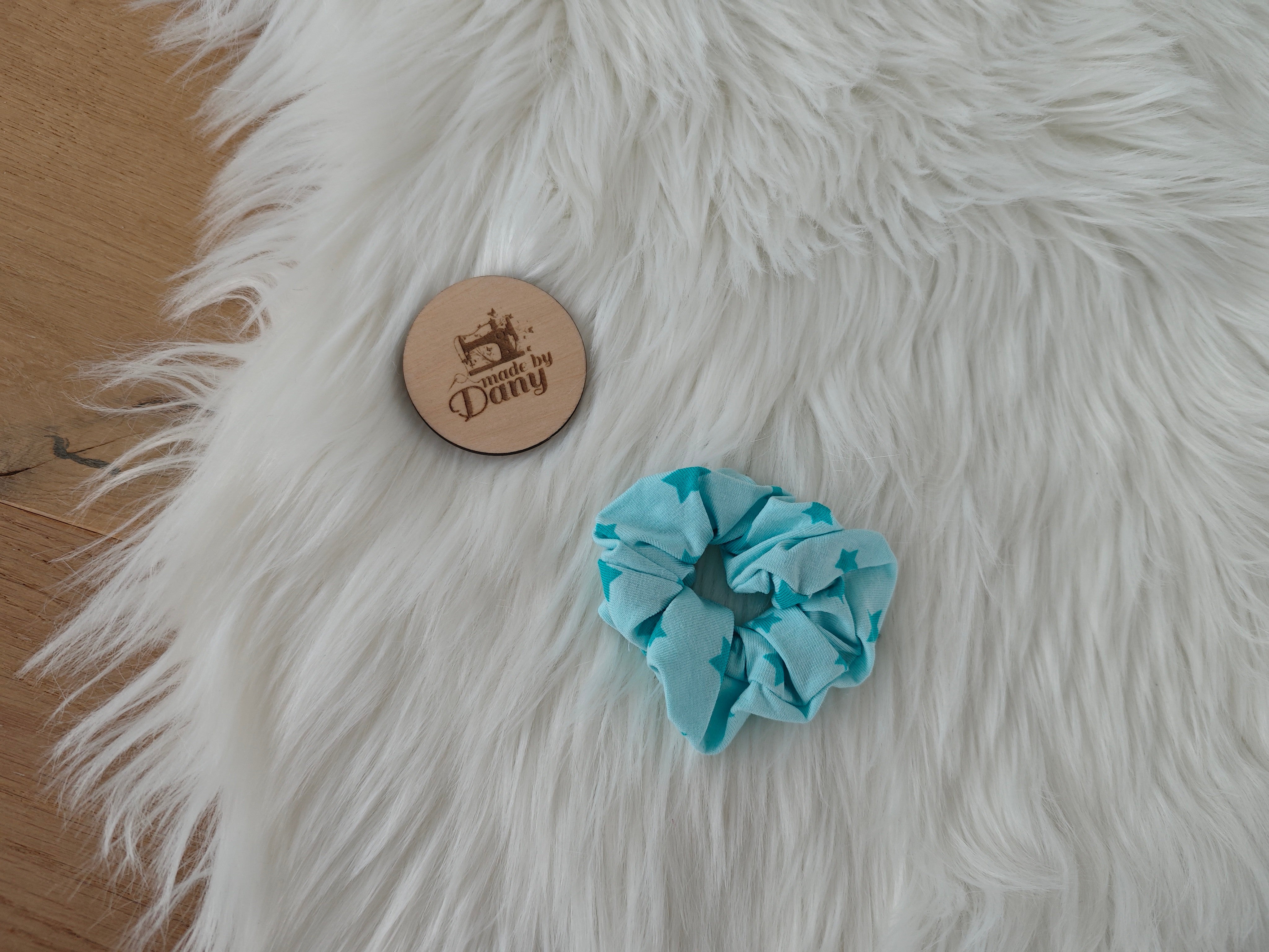 Scrunchie / Haargummi Sterne mint