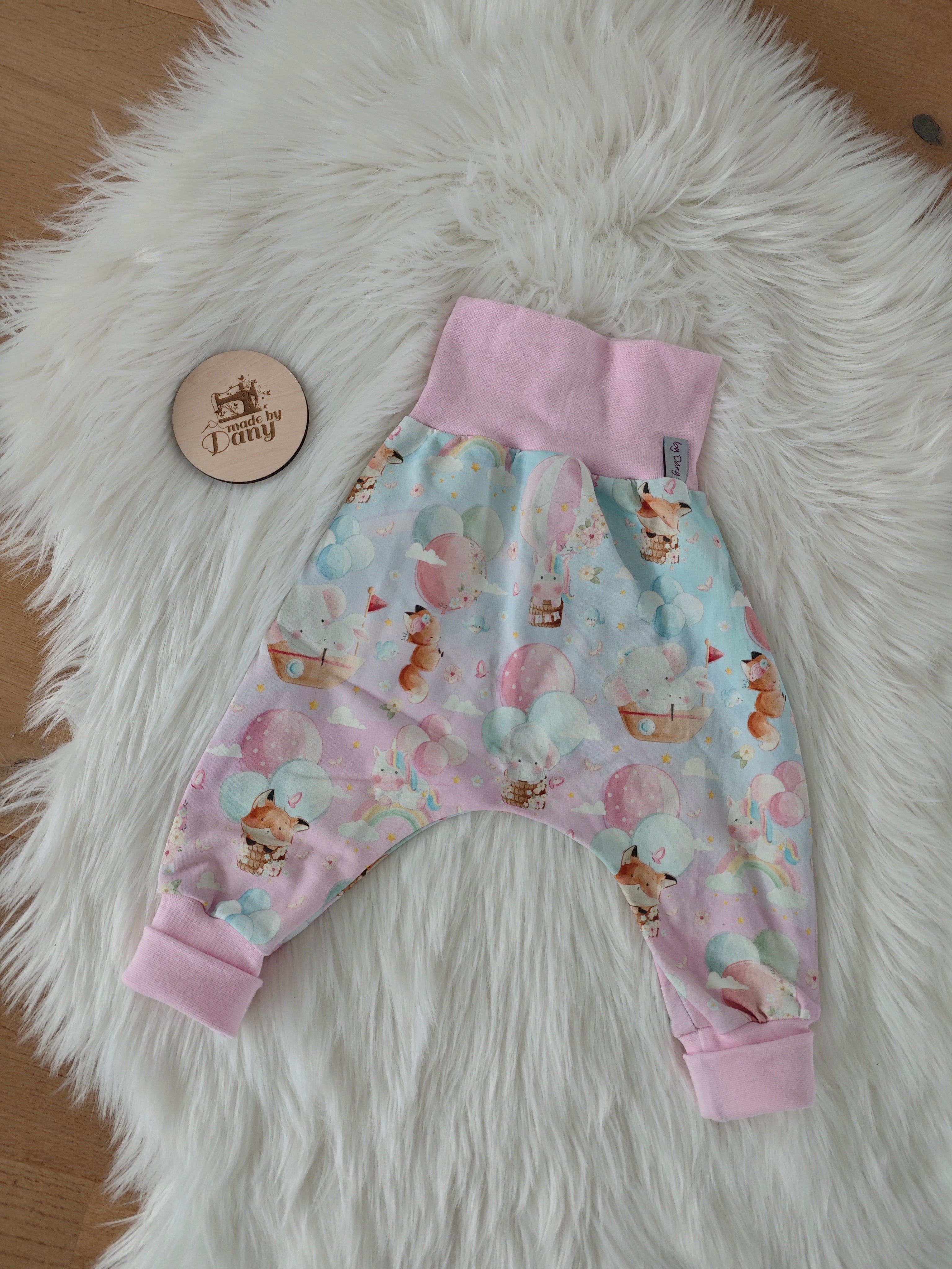 Pumphosen lang 2.0 Heissluftballone mit Tieren 80/86