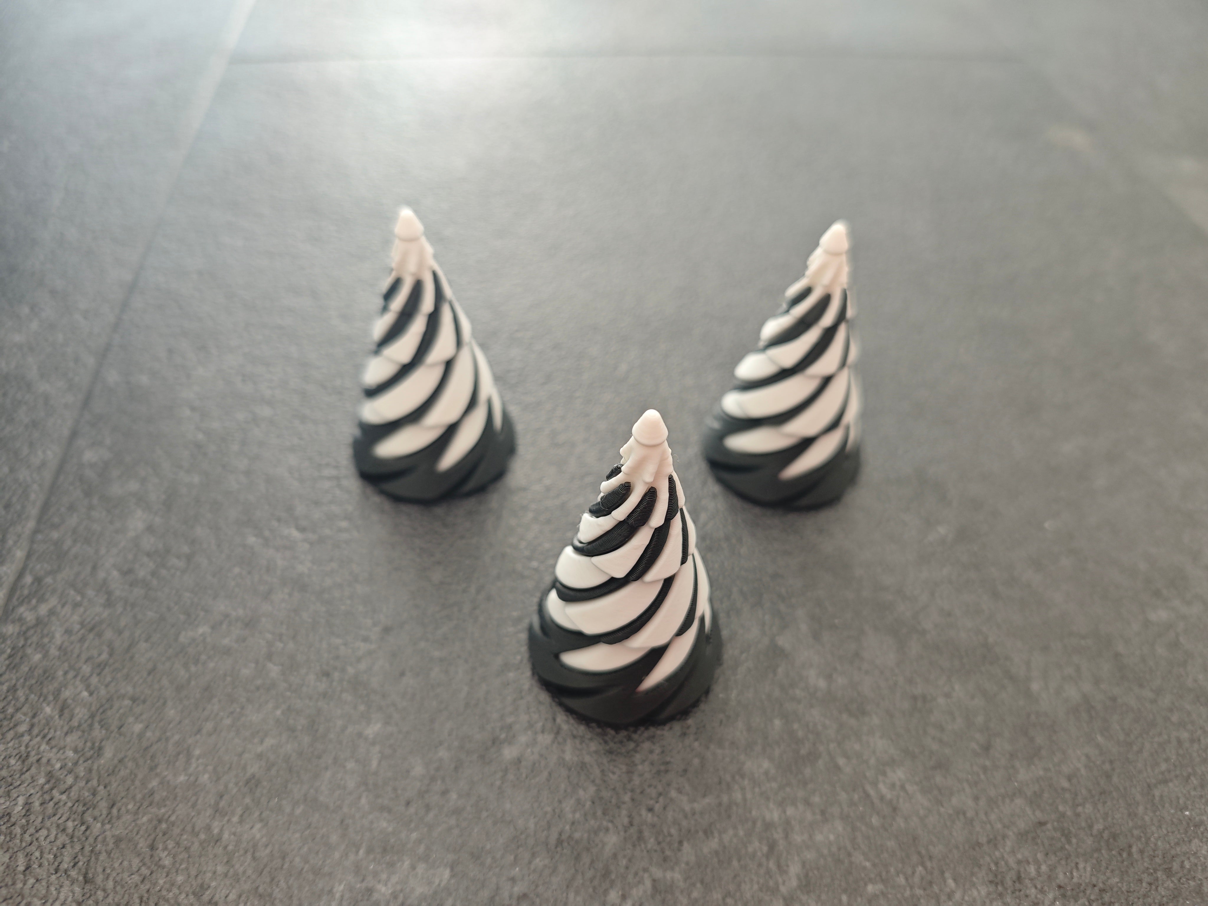 Unmöglicher Kegel (Christmas) schwarz, weiss