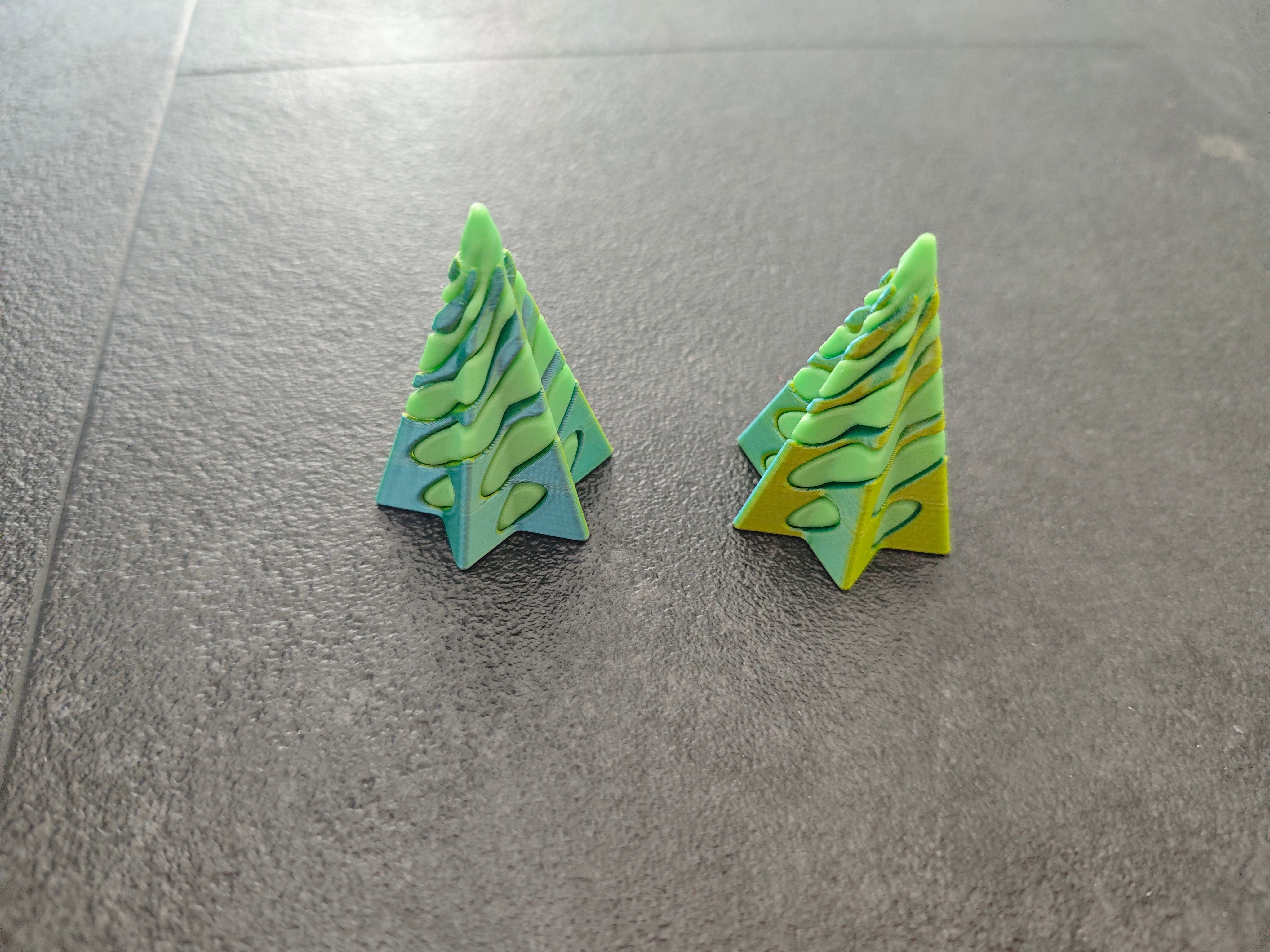 Unmöglicher Stern grün blau, hellgrün