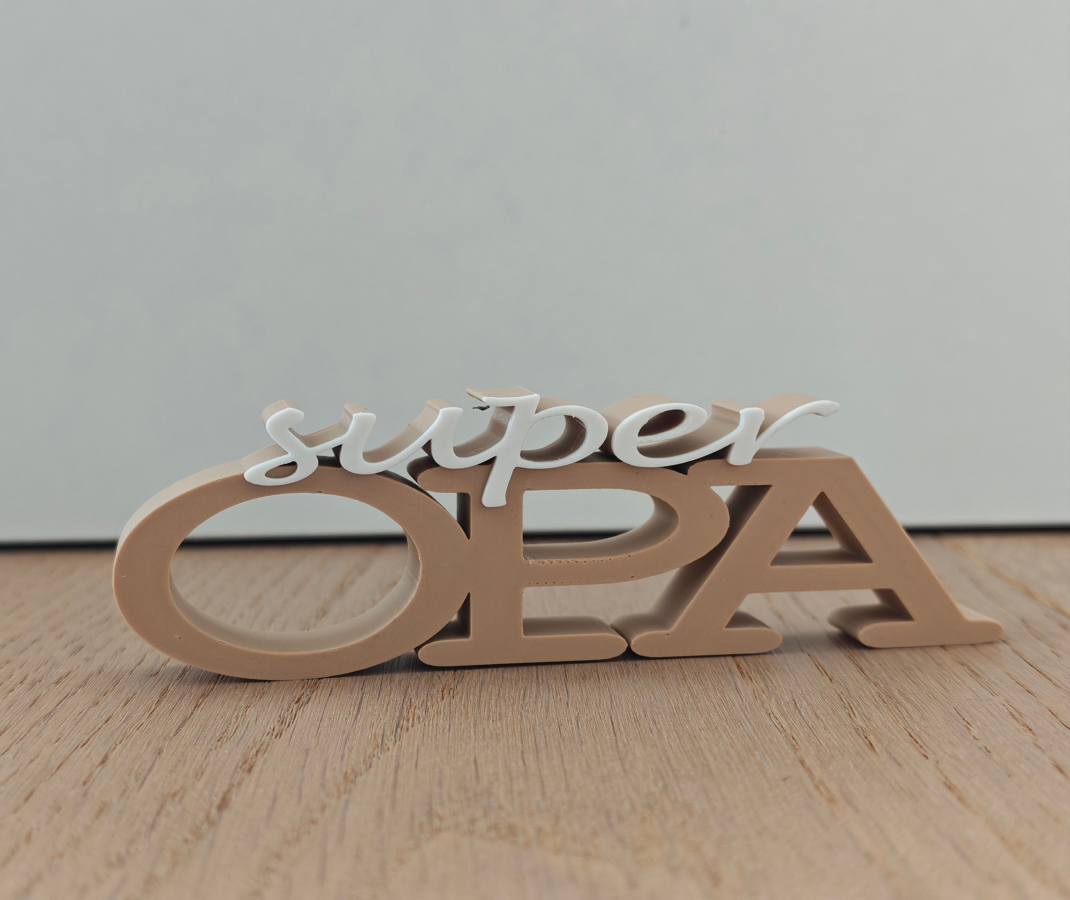 super Opa beige, weiss