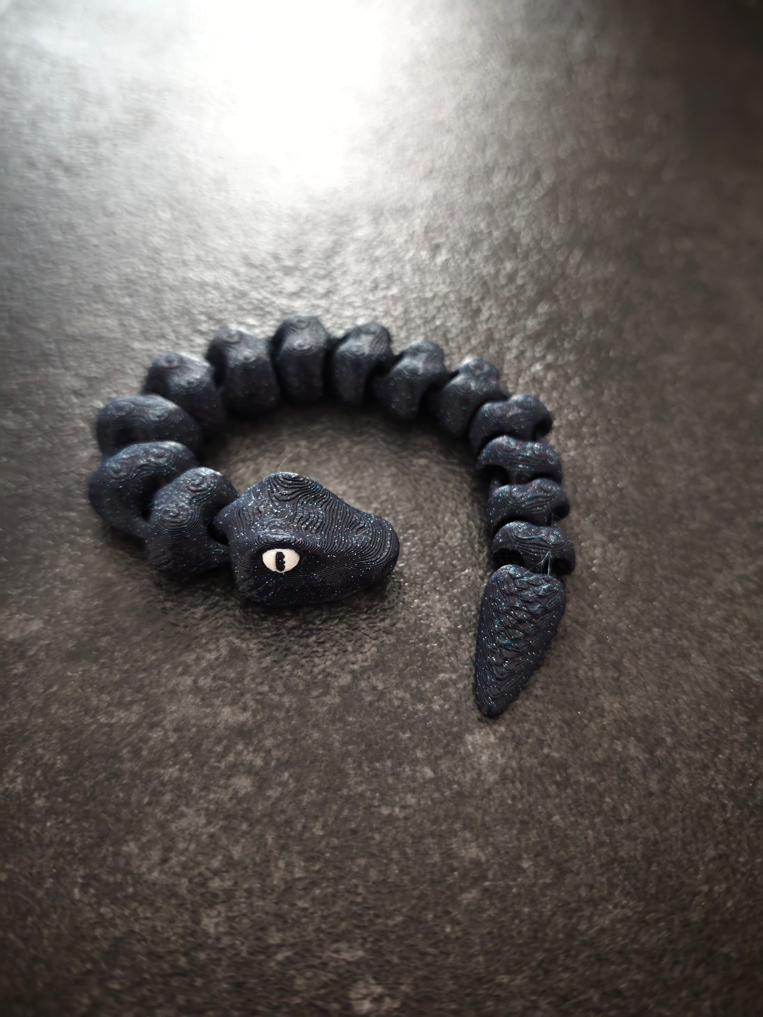 kleine Schlange Galaxy Dark blue glitzer